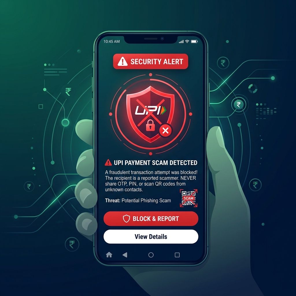 UPI QR Code "Money Receive" Scam